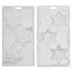 Molde 3 copos de nieve de chocolate para candy melts - Wilton