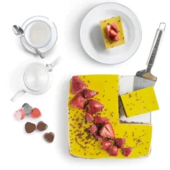 Molde cuadrado desmontable con pinza y plato de cristal 22 cm - Ibili