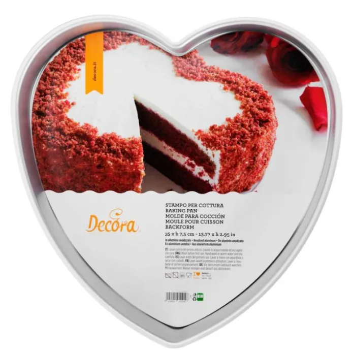 Molde de aluminio anodizado Corazón 25 cm - Decora