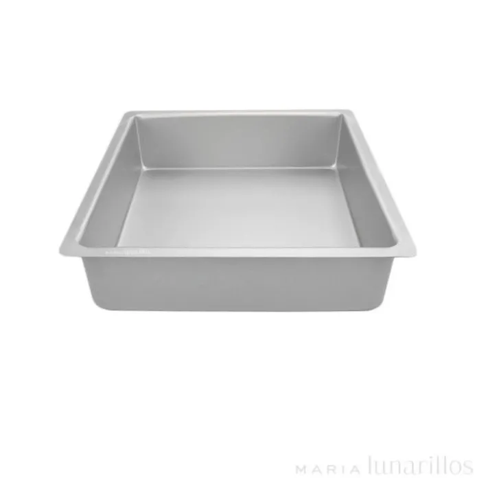 Molde de aluminio profesional cuadrado 25 x 7,5 cm - Decora