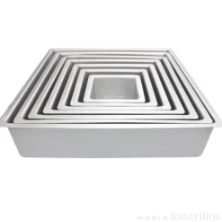 Molde de aluminio profesional cuadrado 20 x 10 cm - Decora
