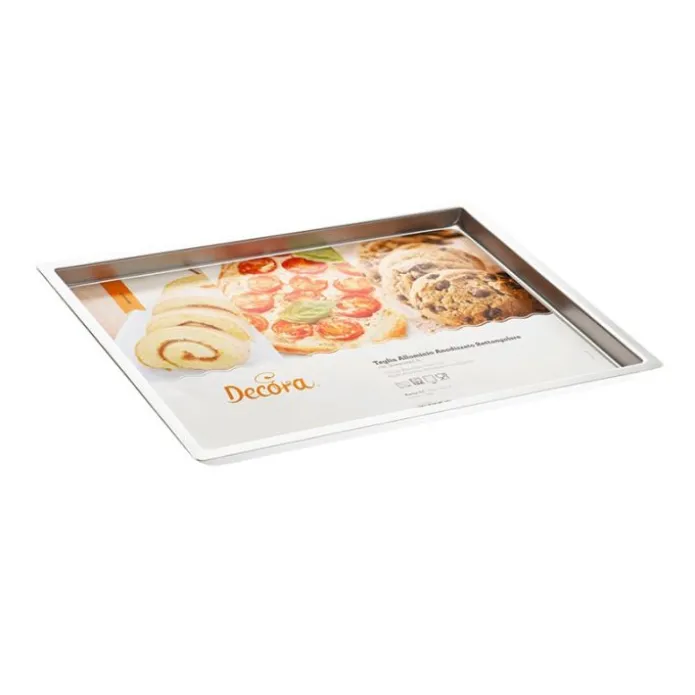 Molde de aluminio profesional rectangular 28 x 17,8 x 2,5 cm - Decora