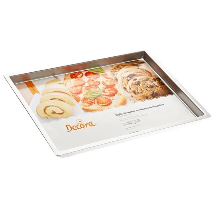 Molde de aluminio profesional rectangular 38 x 28 x 2,5 cm - Decora