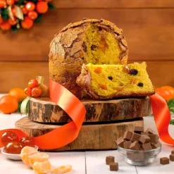 Molde de papel grueso rojo para panettone 13,5 x 9,5 cm (500 g)