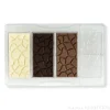 Molde de policarbonato para 4 tabletas de chocolate caparazón - Decora