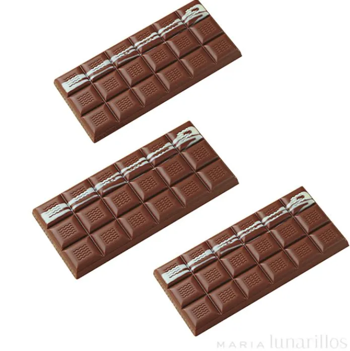 Molde de policarbonato para 3 tabletas de chocolate - Martellato