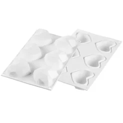 Molde de silicona Amorini Origami 110 6 cavidades con cortador - Silikomart Professional