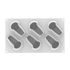Molde de silicona Babá 6 cavidades con cortador - Silikomart Professional