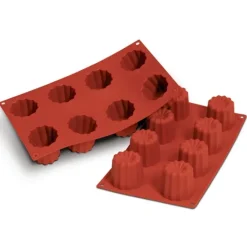 Molde de silicona 8 Cannelés de Burdeos 5,5 x 5 cm - Silikomart