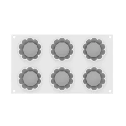 Molde de silicona Charlotte con 6 cavidades - Silikomart Professional