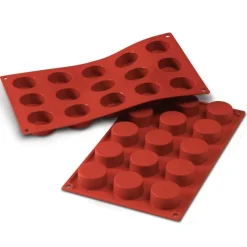 Molde de silicona 15 cilindros petit four 4 x 2 cm - Silikomart