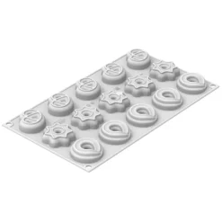 Molde de silicona Danish Cookies XS 15 galletas 4 cm - Silikomart
