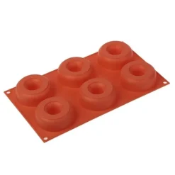 Molde de silicona donuts 6 cavidades - Silikomart