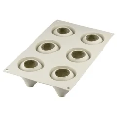 Molde de silicona fresas Fragole e Panna 6 cavidades - Silikomart