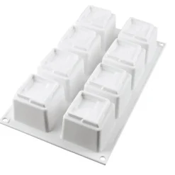Molde de silicona Kuadro 8 cavidades - Silikomart Professional