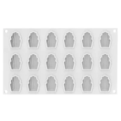 Molde de silicona Madeleine Xs13 con 18 cavidades - Silikomart Professional