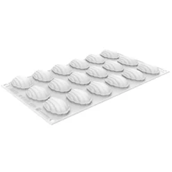 Molde de silicona Madeleine Xs13 con 18 cavidades - Silikomart Professional