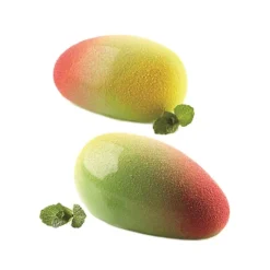 Molde de silicona Mango con 6 cavidades y cortador - Silikomart Professional