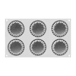 Molde de silicona Mini Wave con 6 cavidades - Silikomart Professional