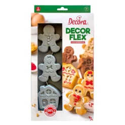 Molde de silicona muñecos de jengibre Navidad - Decora