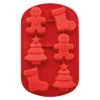 Molde de silicona muñecos jengibre, árboles y botas Navidad - Wilton