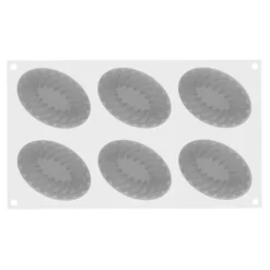 Molde de silicona Pleincoeur Oval 6 cavidades - Silikomart Professional