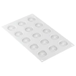 Molde de silicona Plissé 7 con 15 cavidades - Silikomart Professional