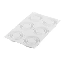 Molde de silicona Promise 65 con 6 cavidades y cortador - Silikomart Professional