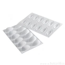 Molde de silicona Quenelle 12 cavidades - Silikomart Professional