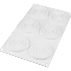 Molde de silicona Tourbillon 28 con 6 cavidades - Silikomart Professional