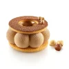 Molde de silicona Truffle Crown 90 con 6 cavidades, cortador y bases - Silikomart Professional