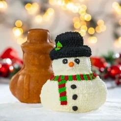 Molde 3D muñeco de nieve Navidad 20 cm - Decora