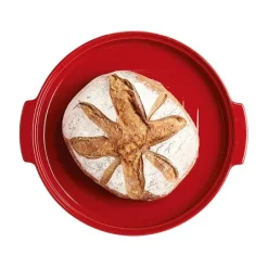 Molde horno para pan con base y tapa plana rojo 28 x 13 cm - Cerámica - Emile Henry