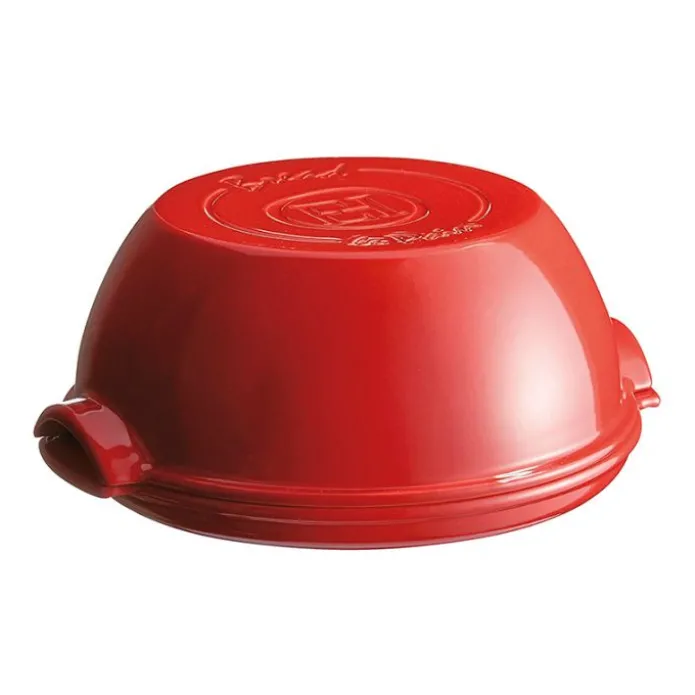 Molde horno para pan con base y tapa plana rojo 28 x 13 cm - Cerámica - Emile Henry