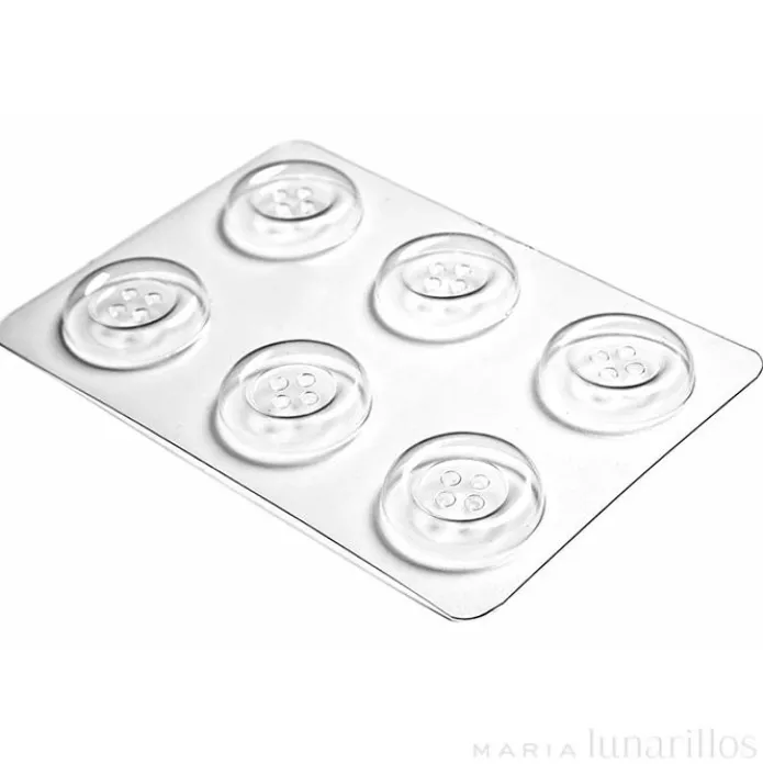 Molde para 6 bombones Botones pequeños