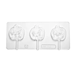 Molde para 3 bombones calabazas con palito