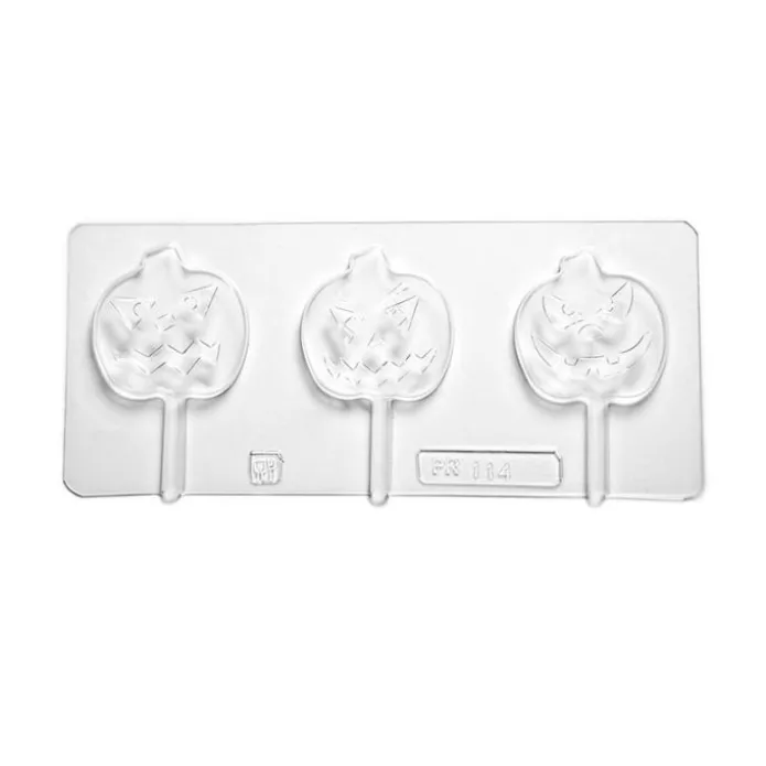 Molde para 3 bombones calabazas con palito