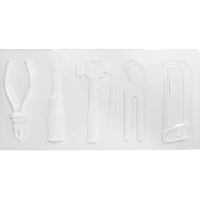 Molde para 5 bombones herramientas 13 cm
