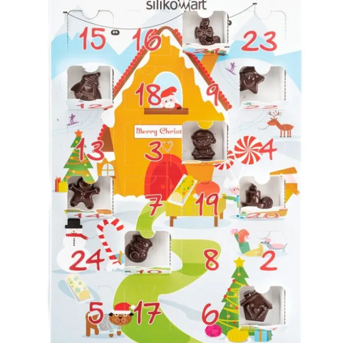 Molde para bombones y calendario Navidad - Silikomart
