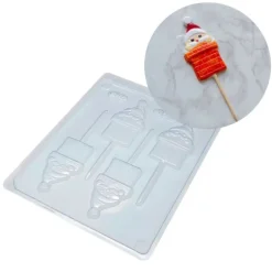 Molde para chocolate piruletas Papá Noel Navidad (4)