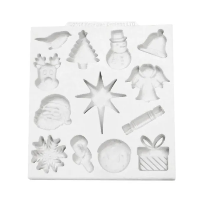 Molde para fondant adornos Navidad - Katy Sue Designs