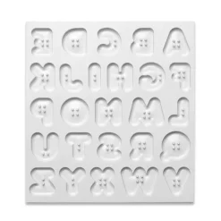 Molde para fondant Alfabeto mayúsculas botones - Katy Sue Designs