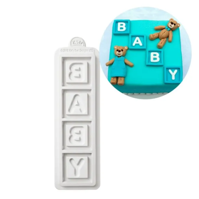Molde para fondant bloques de bebé - Katy Sue Designs