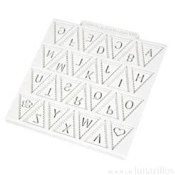 Molde para fondant Bunting Alphabet - Katy Sue Designs