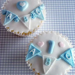 Molde para fondant Bunting Alphabet - Katy Sue Designs
