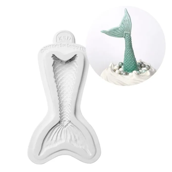 Molde para fondant cola de sirena - Katy Sue Designs
