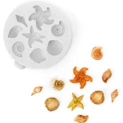 Molde para fondant conchas y estrellas de mar - Katy Sue Designs