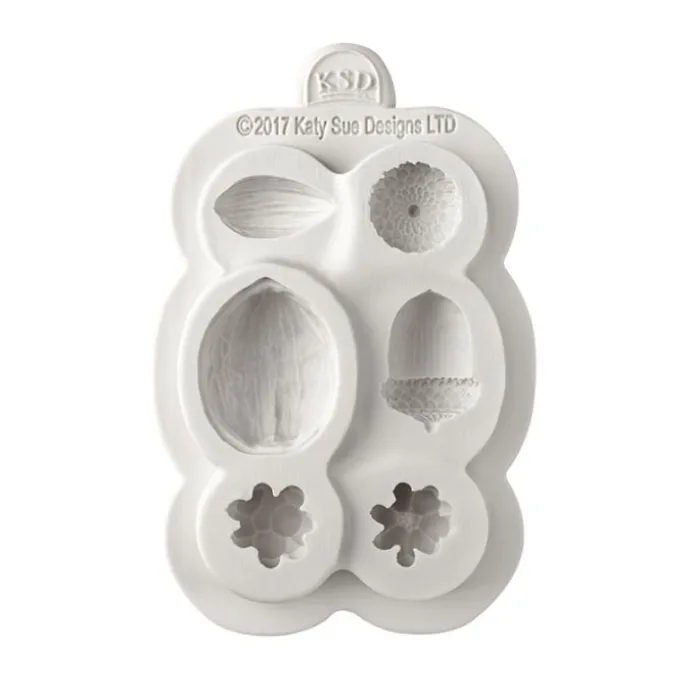 Molde para fondant frutos secos de invierno - Katy Sue Designs