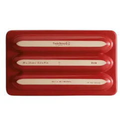 Molde para pan baguettes rojo 40 x 22 x 10 cm - Cerámica - Emile Henry