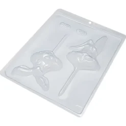 Molde para 2 piruletas de chocolate conejo